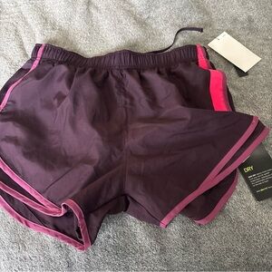 Nike Women's Dark Purple and Pink Athletic Shorts